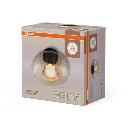 Osram - Stropné svietidlo DECOR SMOKE 1xE27/12W/230V, priemer 28 cm, čierne/dymovo-sivé