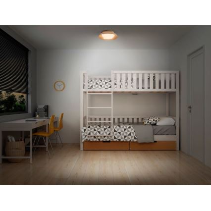 Osram - Stropné svietidlo ORBIS MILAN 2xE27/10W/230V pr. 30,5 cm drevený dekor