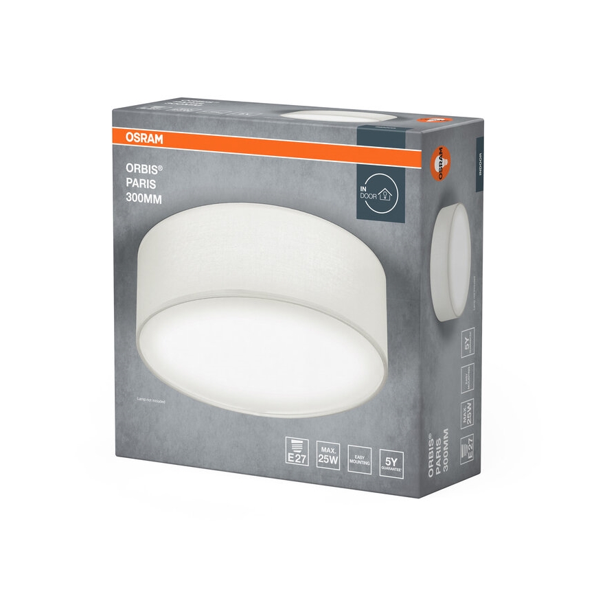 Osram - Stropné svietidlo ORBIS PARIS 1xE27/25W/230V pr. 30 cm biele