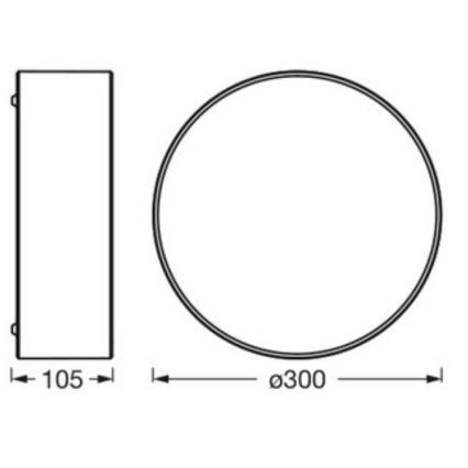 Osram - Stropné svietidlo ORBIS PARIS 1xE27/25W/230V pr. 30 cm biele