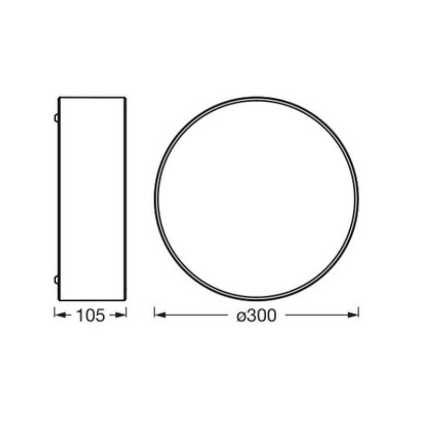 Osram - Stropné svietidlo ORBIS PARIS 1xE27/25W/230V pr. 30 cm biele