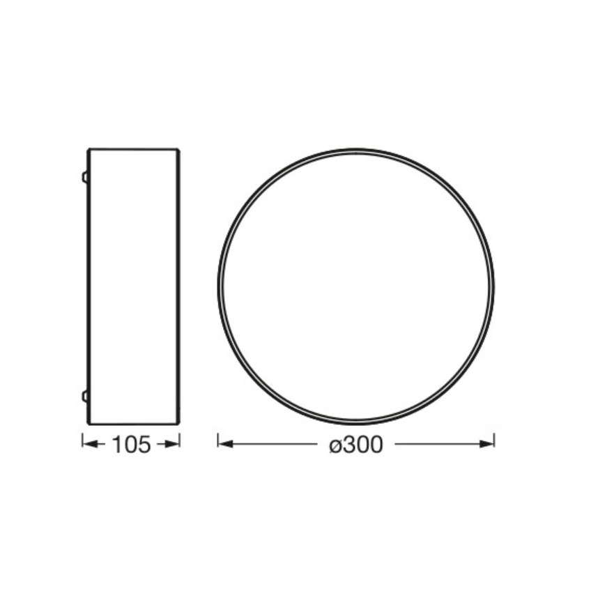 Osram - Stropné svietidlo ORBIS PARIS 1xE27/25W/230V priemer 30 cm čierne