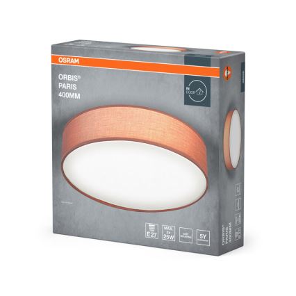 Osram - Stropné svietidlo ORBIS PARIS 2xE27/25W/230V pr. 40 cm hnedé