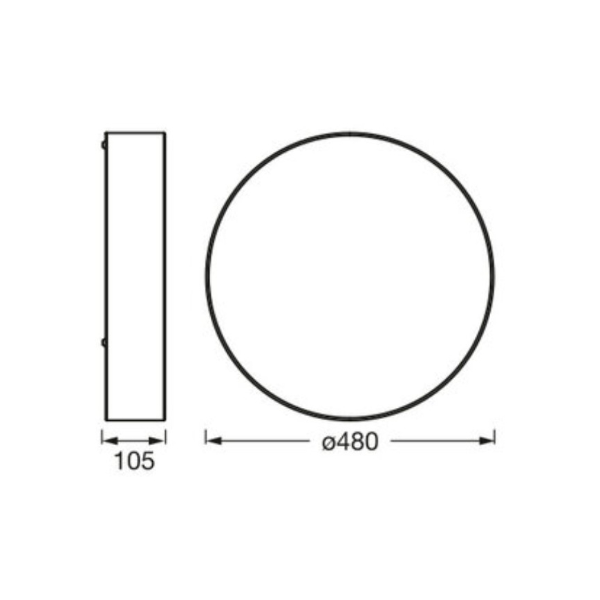 Osram - Stropné svietidlo ORBIS PARIS 3xE27/15W/230V pr. 48 cm hnedá