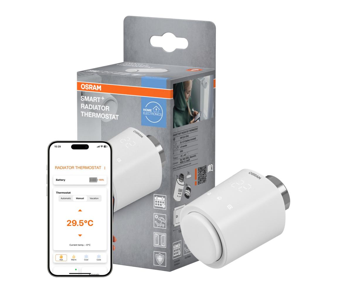 Osram - Termostatická hlavica SMART+ 3xAA Wi-Fi 4099854418914