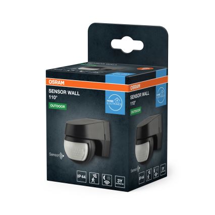 Osram - Vonkajší infračervený detektor pohybu 230V IP44 čierny