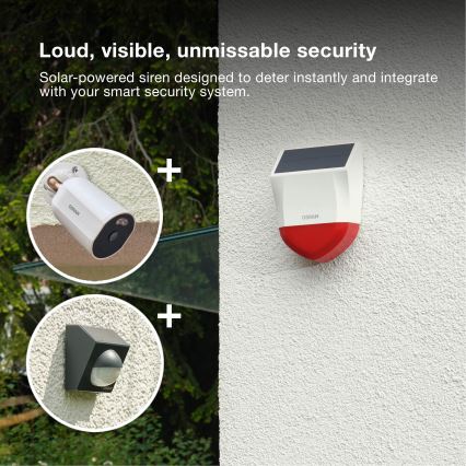 Osram - Vonkajší solárny alarm SMART+ 5V IP65 Wi-Fi