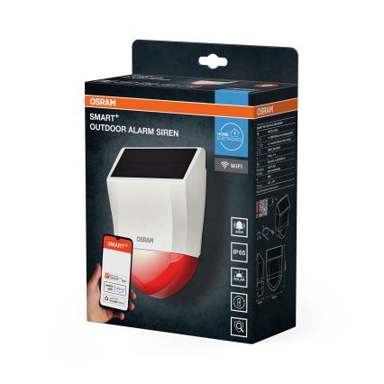 Osram - Vonkajší solárny alarm SMART+ 5V IP65 Wi-Fi