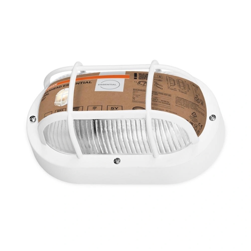 Osram - Vonkajšie nástenné svietidlo BULKHEAD 1xE27/10W/230V IP54 biele
