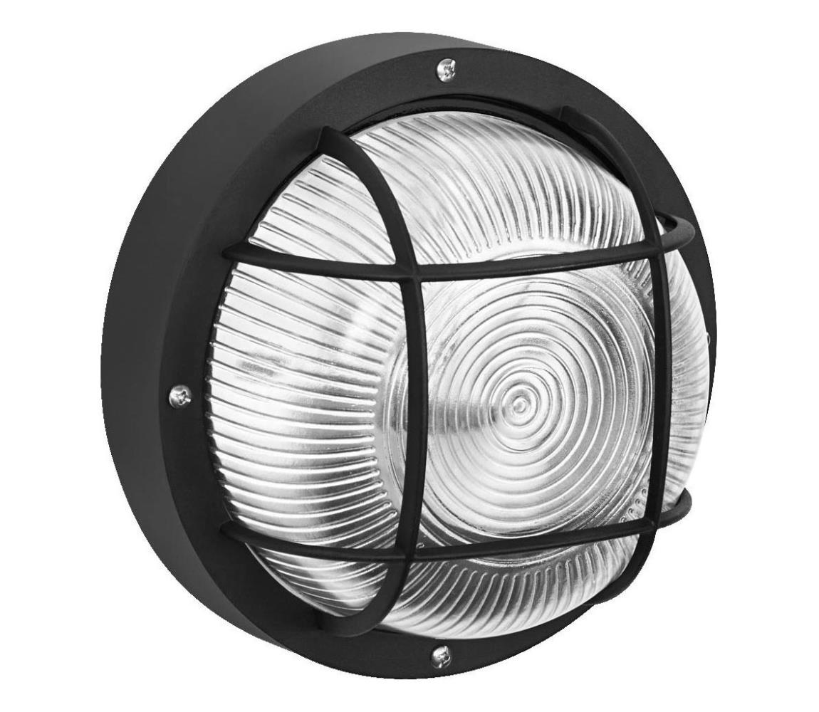 Osram - Vonkajšie nástenné svietidlo BULKHEAD 1xE27/10W/230V, priemer 19 cm, IP54, čierne 4058075845626