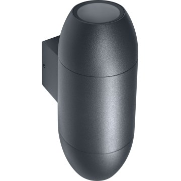Osram - Vonkajšie nástenné svietidlo CANNON 2xGU10/35W/230V IP44 antracit
