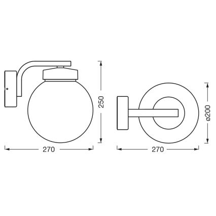 Osram - Vonkajšie nástenné svietidlo ENDURA CLASSIC 1xE27/40W/230V IP54 antracit