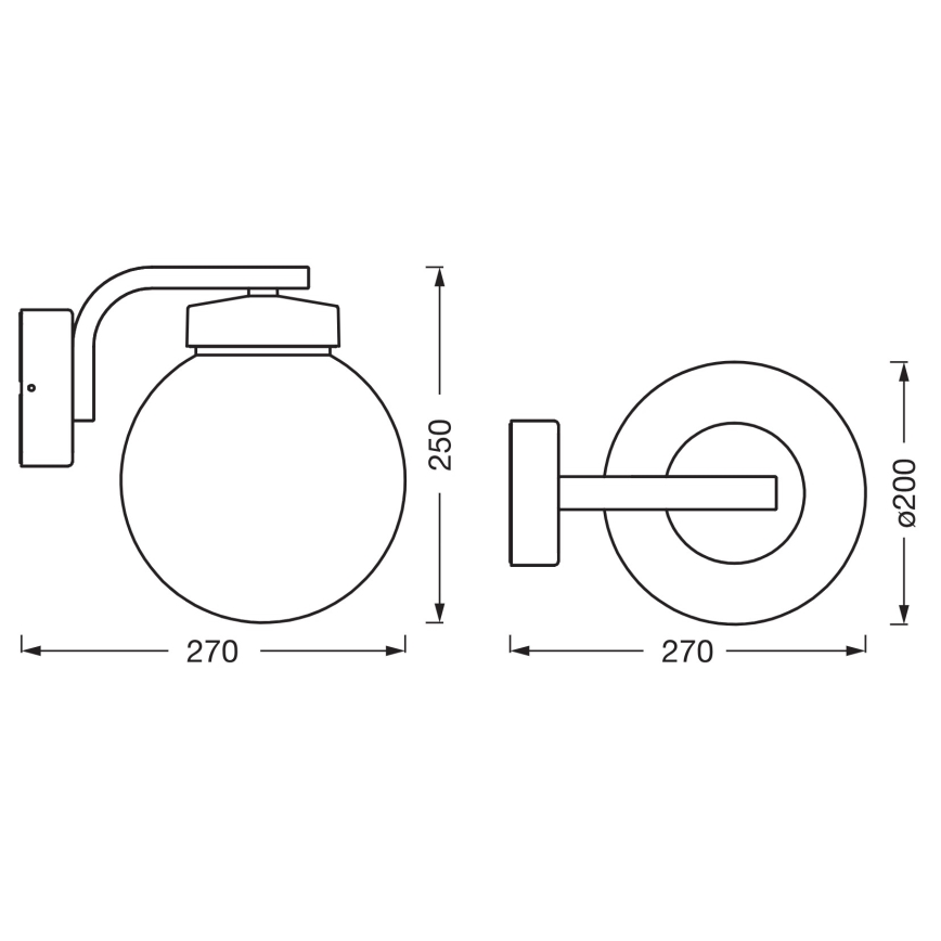 Osram - Vonkajšie nástenné svietidlo ENDURA CLASSIC 1xE27/40W/230V IP54 antracit