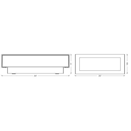 Osram - Vonkajšie nástenné svietidlo ENDURA STYLE LED/10W/230V IP54 antracit