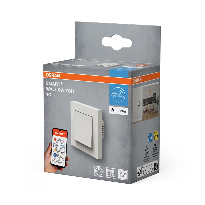 Osram - Vypínač 1-tlačidlový SMART+ MATTER 230V Wi-Fi