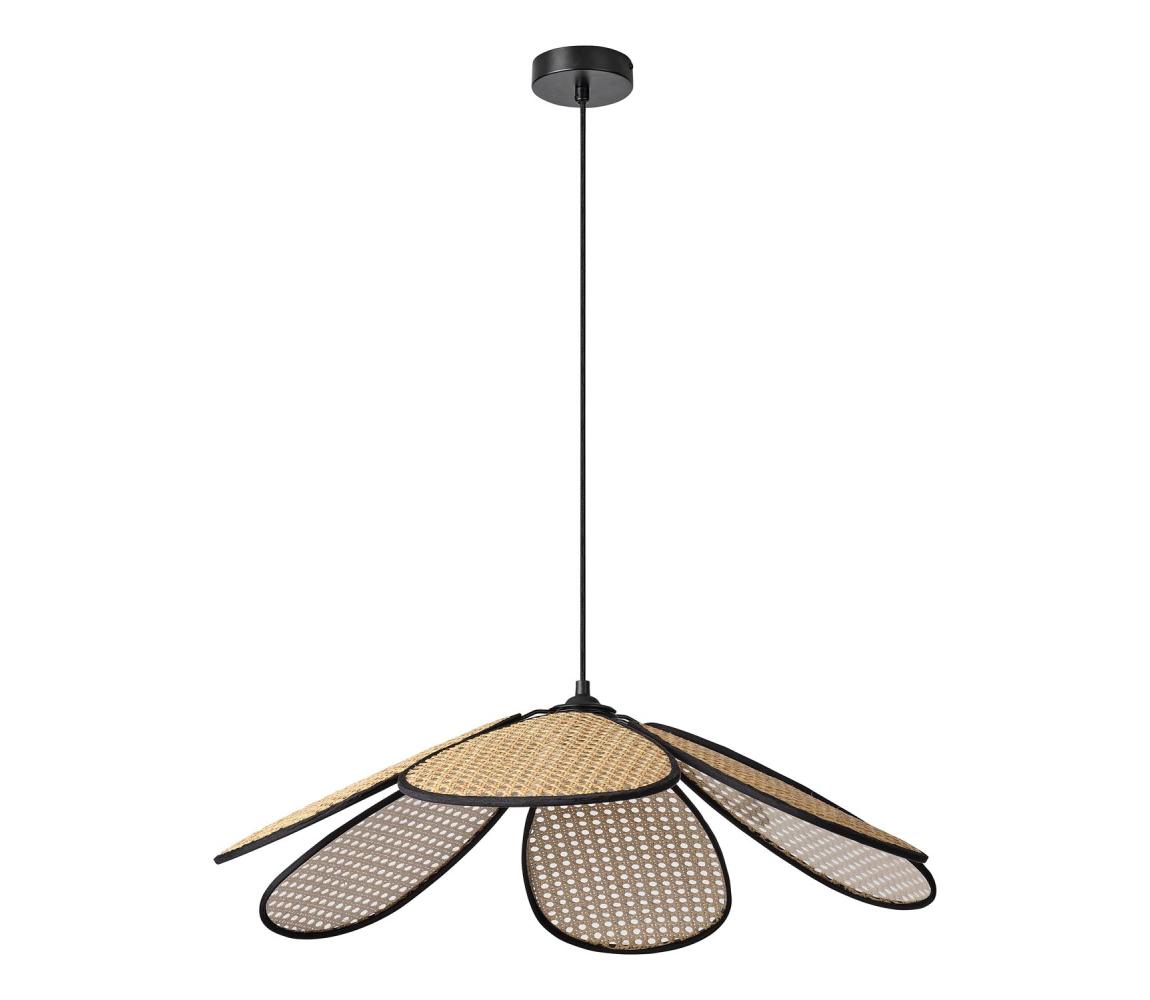 Osram - závesné svietidlo na lanku DECOR RATTAN 1xE27/15W/230V pr. 69 cm béžová/čierna 4058075847200