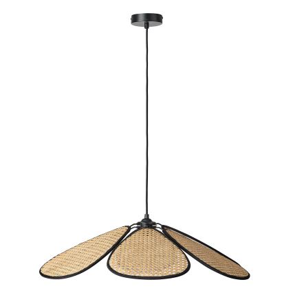 Osram - závesné svietidlo na lanku DECOR RATTAN 1xE27/15W/230V pr. 69 cm béžová/čierna