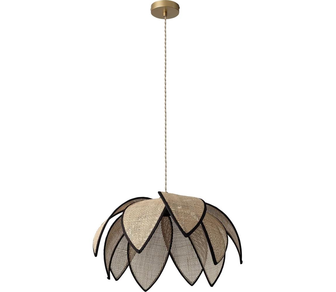 Osram - Závesný luster na lanku DECOR RATTAN 1xE27/15W/230V pr. 48 cm béžová/čierna 4058075847248