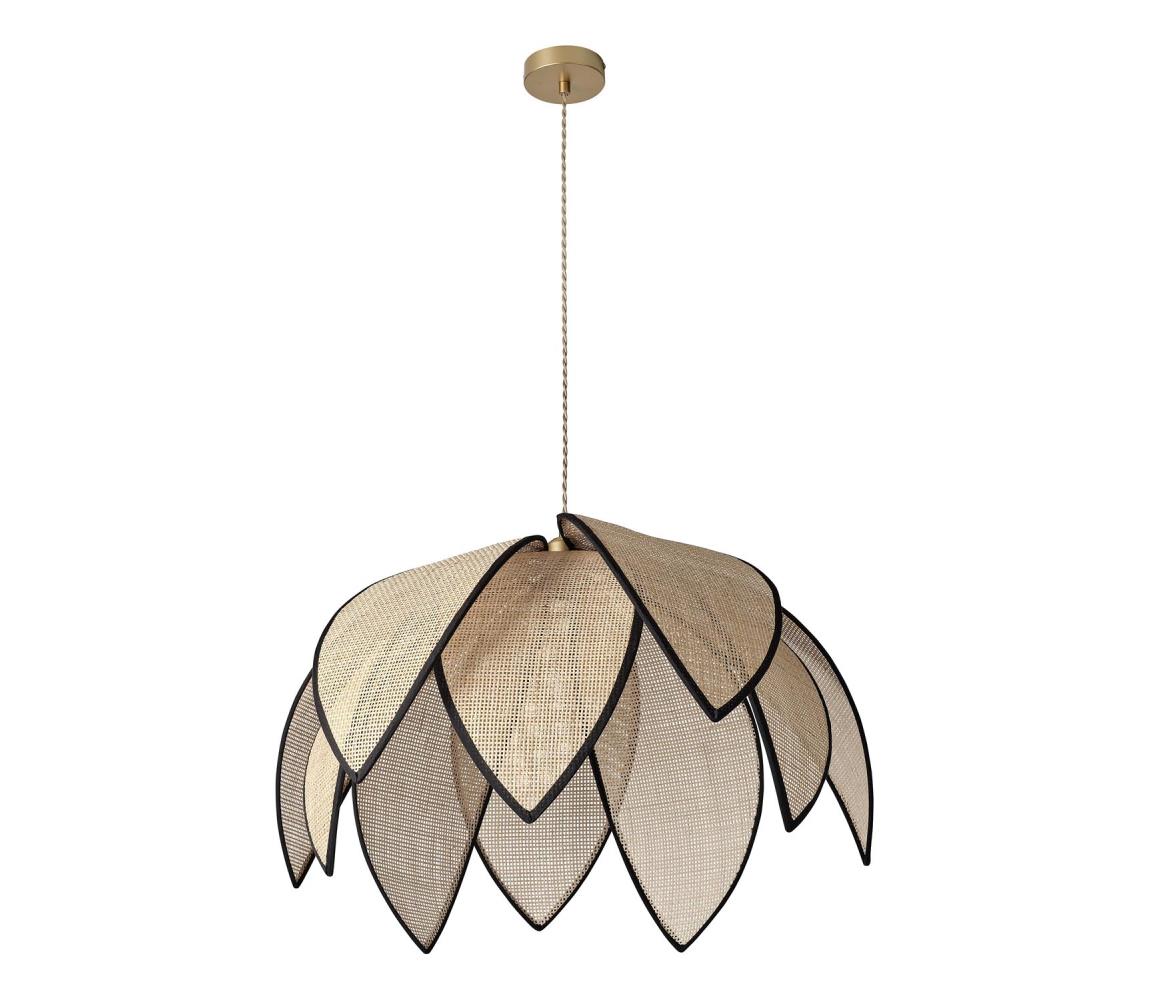 Osram - Závesný luster na lanku DECOR RATTAN 1xE27/15W/230V pr. 67 cm béžová/čierna 4058075847224