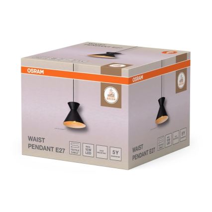 Osram - Závesný luster na lanku DECOR WAIST 1xE27/40W/230V čierna