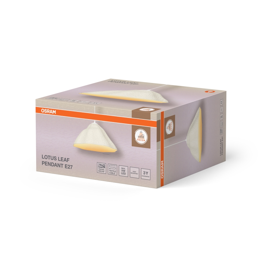 Osram - Závesný luster na lanku LOTUS LEAF 1xE27/9W/230V, priemer 39,6 cm