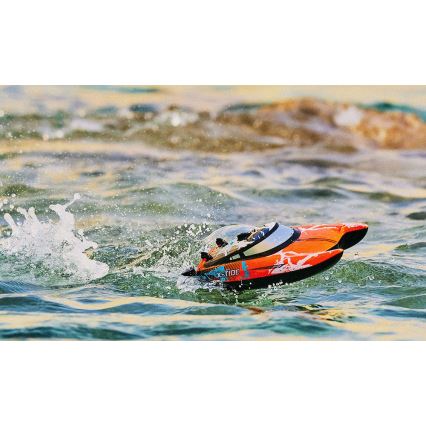 Overmax - Diaľkovo ovládaný RC čln X-TIDE 2400 mAh čierna/oranžová