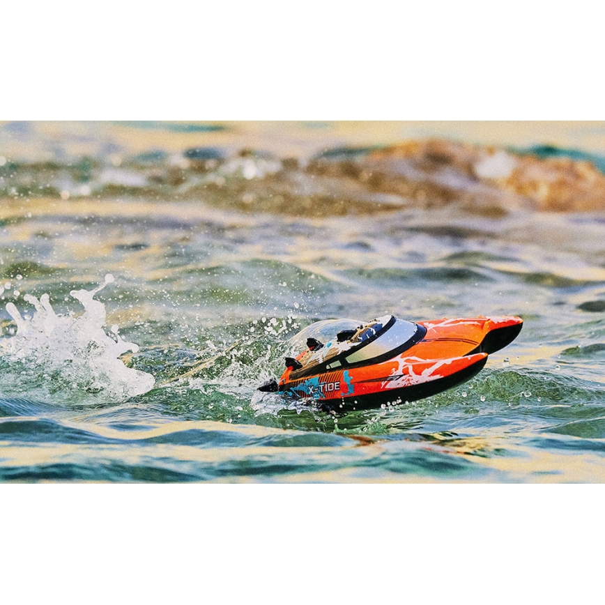 Overmax - Diaľkovo ovládaný RC čln X-TIDE 2400 mAh čierna/oranžová