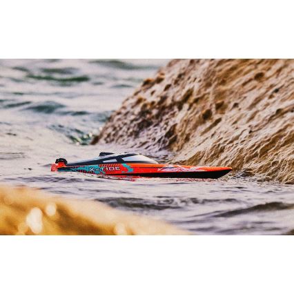 Overmax - Diaľkovo ovládaný RC čln X-TIDE 2400 mAh čierna/oranžová
