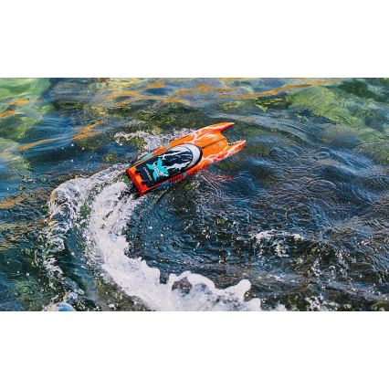 Overmax - Diaľkovo ovládaný RC čln X-TIDE 2400 mAh čierna/oranžová