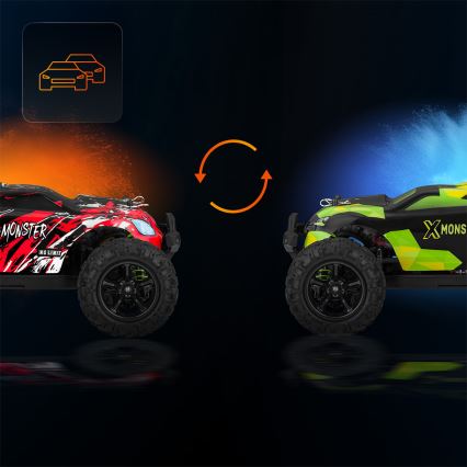 Overmax - diaľkovo ovládané RC auto X-MONSTER 3.5 1700 mAh čierna/červená/zelená