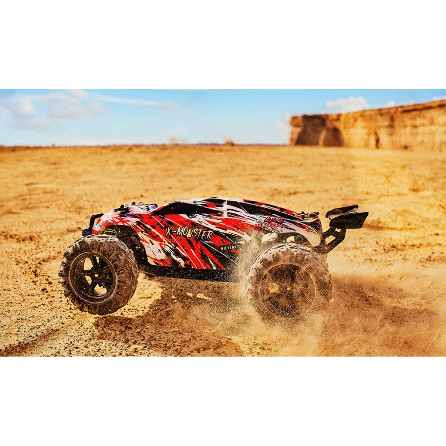 Overmax - diaľkovo ovládané RC auto X-MONSTER 3.5 1700 mAh čierna/červená/zelená