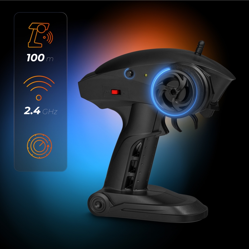 Overmax - diaľkovo ovládané RC auto X-MONSTER 3.5 1700 mAh čierna/červená/zelená