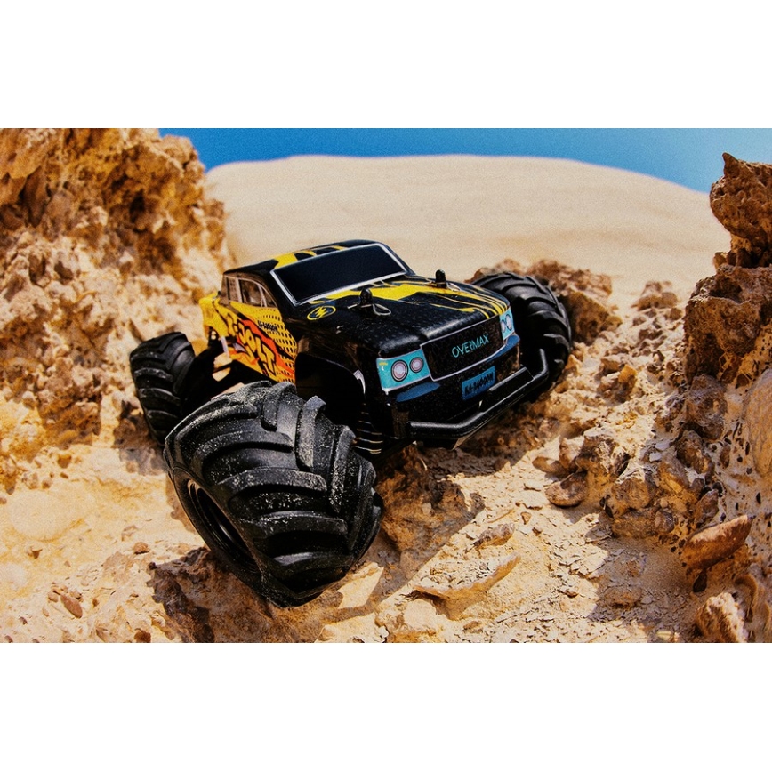 Overmax - RC auto s diaľkovým ovládaním X-JOLT 1000 mAh čierna/žltá