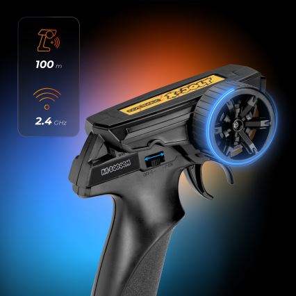 Overmax - RC auto s diaľkovým ovládaním X-JOLT 1000 mAh čierna/žltá