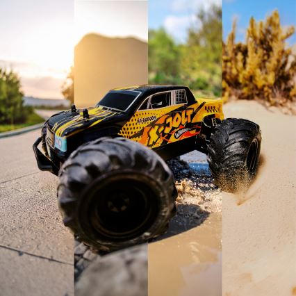 Overmax - RC auto s diaľkovým ovládaním X-JOLT 1000 mAh čierna/žltá