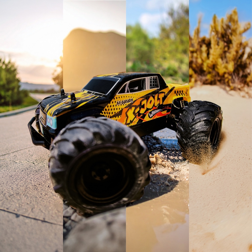 Overmax - RC auto s diaľkovým ovládaním X-JOLT 1000 mAh čierna/žltá