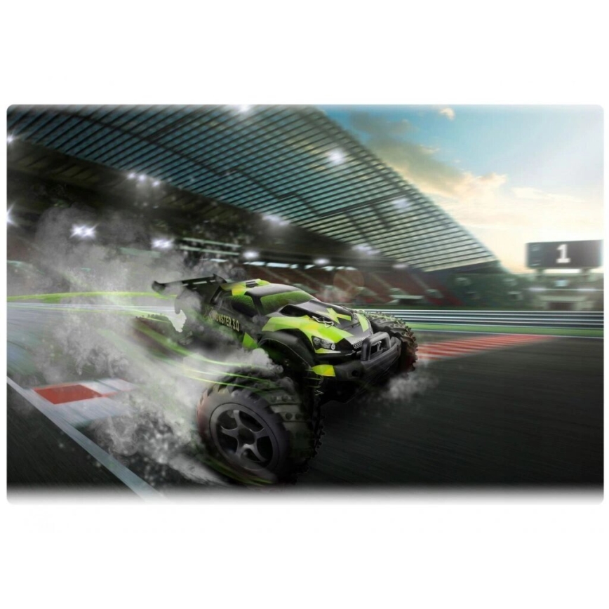 Overmax - RC auto X-MONSTER 3.0 na diaľkové ovládanie 1700 mAh Čierna/Zelená