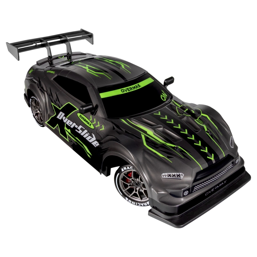 Overmax - RC driftové auto na diaľkové ovládanie X-OVERSLIDE 1000 mAh čierna/zelená/modrá/červená