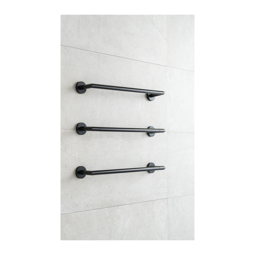 P.M.H. IN1B-L - Elektrický sušiak na uteráky INGA 17W/230V 85,9 cm IP44 ľavý/čierny