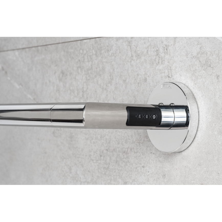 P.M.H. IN1SS-L - Elektrický sušiak na uteráky INGA 17W/230V 85,9 cm IP44 ľavé prevedenie/leštená nerezová oceľ