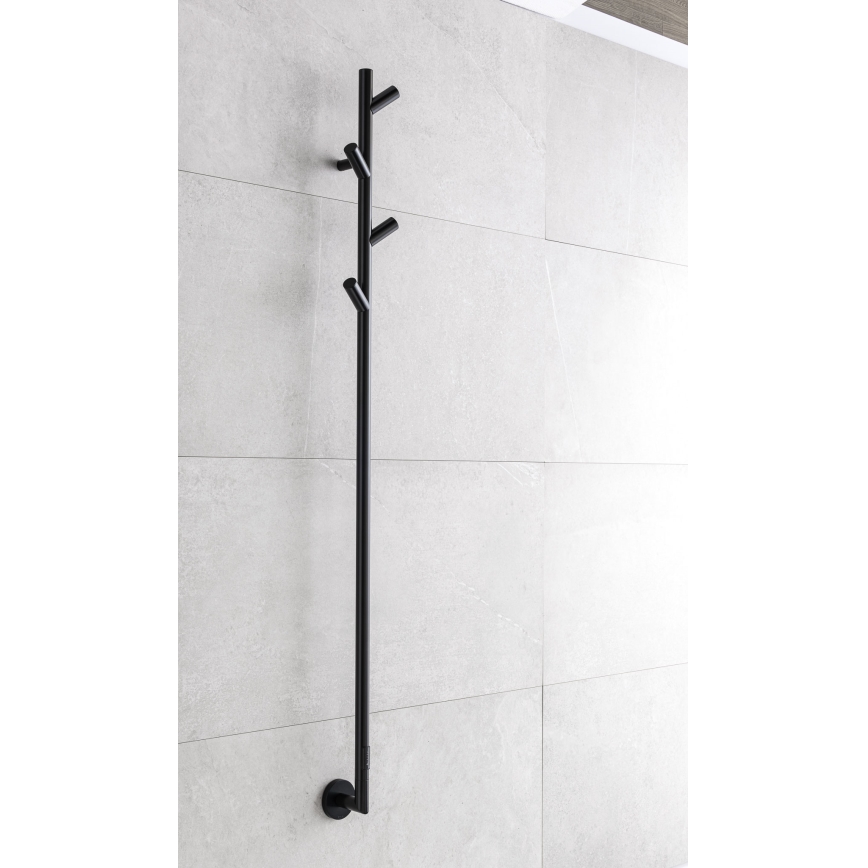 P.M.H. LS1B - Elektrický sušiak na uteráky LISA, 24 W/230 V, 170 cm, IP44, čierny