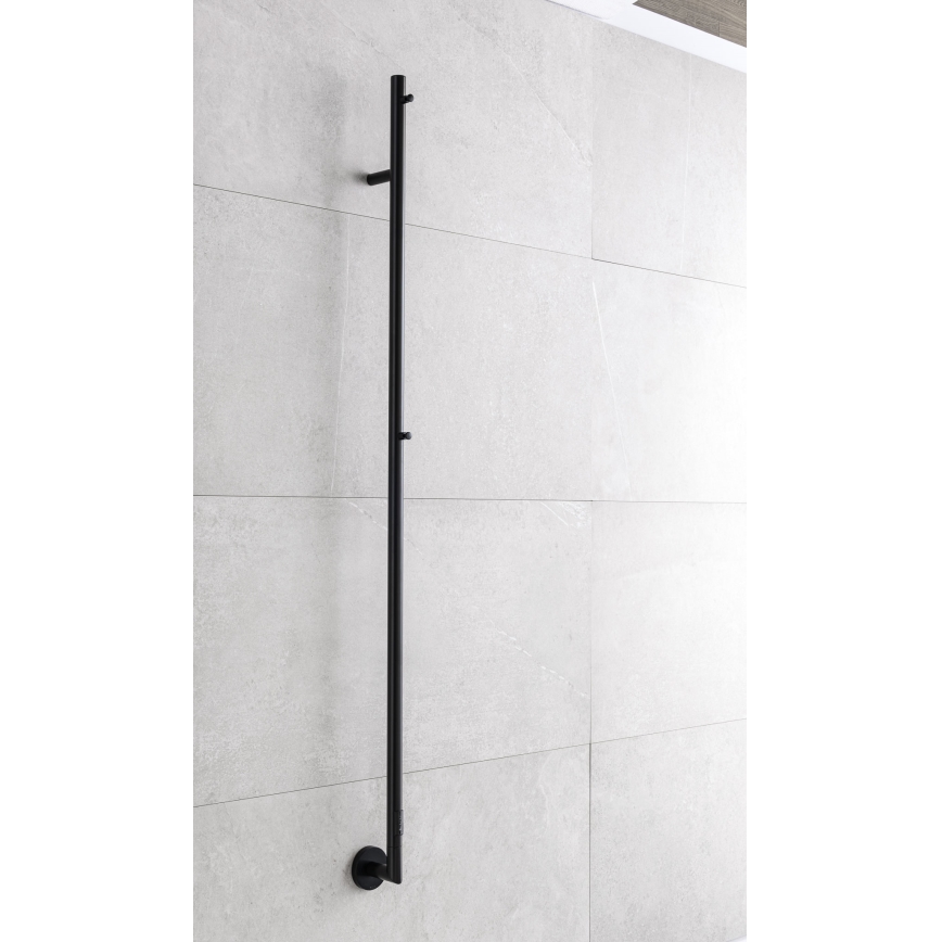 P.M.H. OL1B - Elektrický sušiak na uteráky OLE 24W/230V 170 cm IP44 čierny