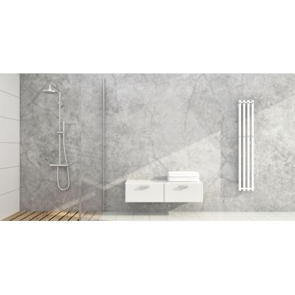 P.M.H. P2W/4 - Kúpeľňový rebríkový radiátor PLUTO 406W 150 cm biela