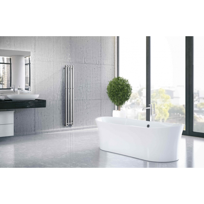 P.M.H. PX2C/4 - Kúpeľňový rebríkový radiátor PLUTO X 350W 150 cm lesklý chróm