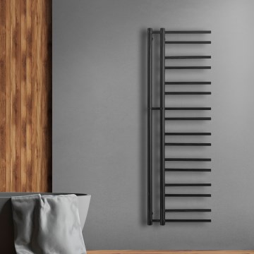 P.M.H. T2B - Kúpeľňový rebríkový radiátor THEIA 352 W 154 cm pravá/čierna