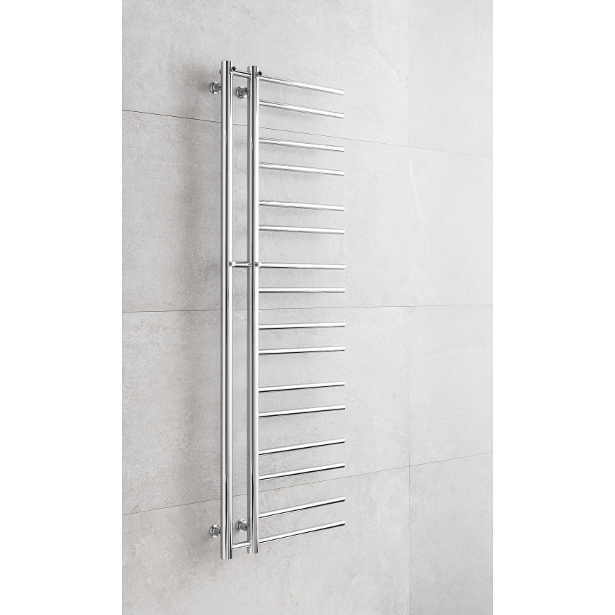 P.M.H. T2C - Kúpeľňový rebríkový radiátor THEIA 352W 154 cm, pravé prevedenie, lesklý chróm