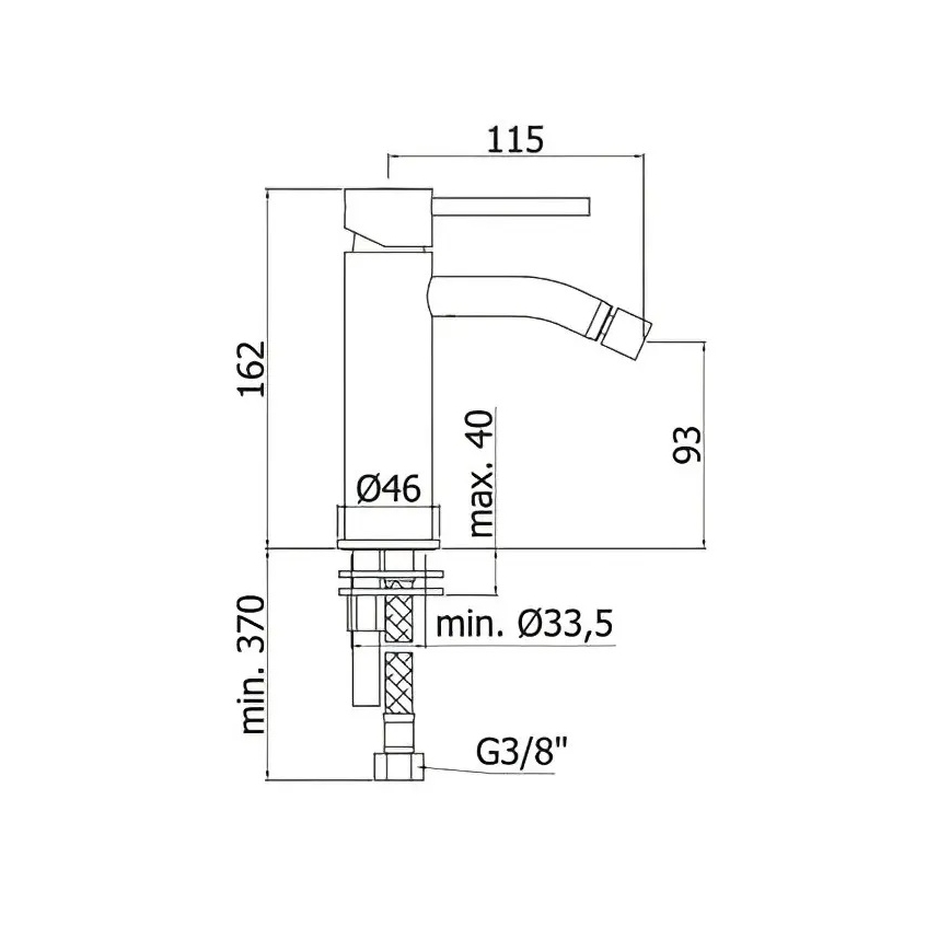 Paffoni - Bidetová batéria LIGHT čierna