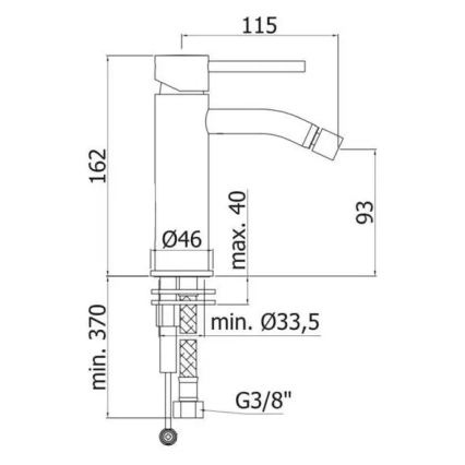 Paffoni - Bidetová batéria LIGHT nerezová