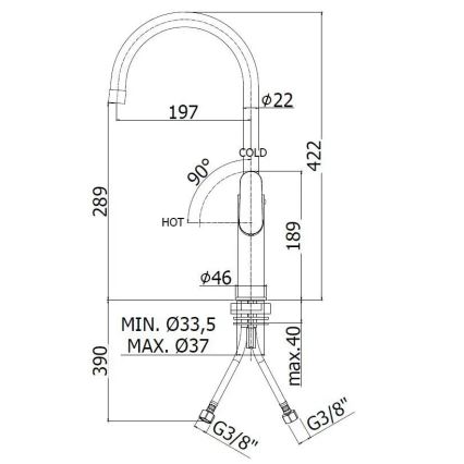 Paffoni - Drezová batéria CANDY lesklý chróm