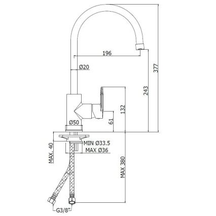 Paffoni - Drezová batéria CANDY lesklý chróm